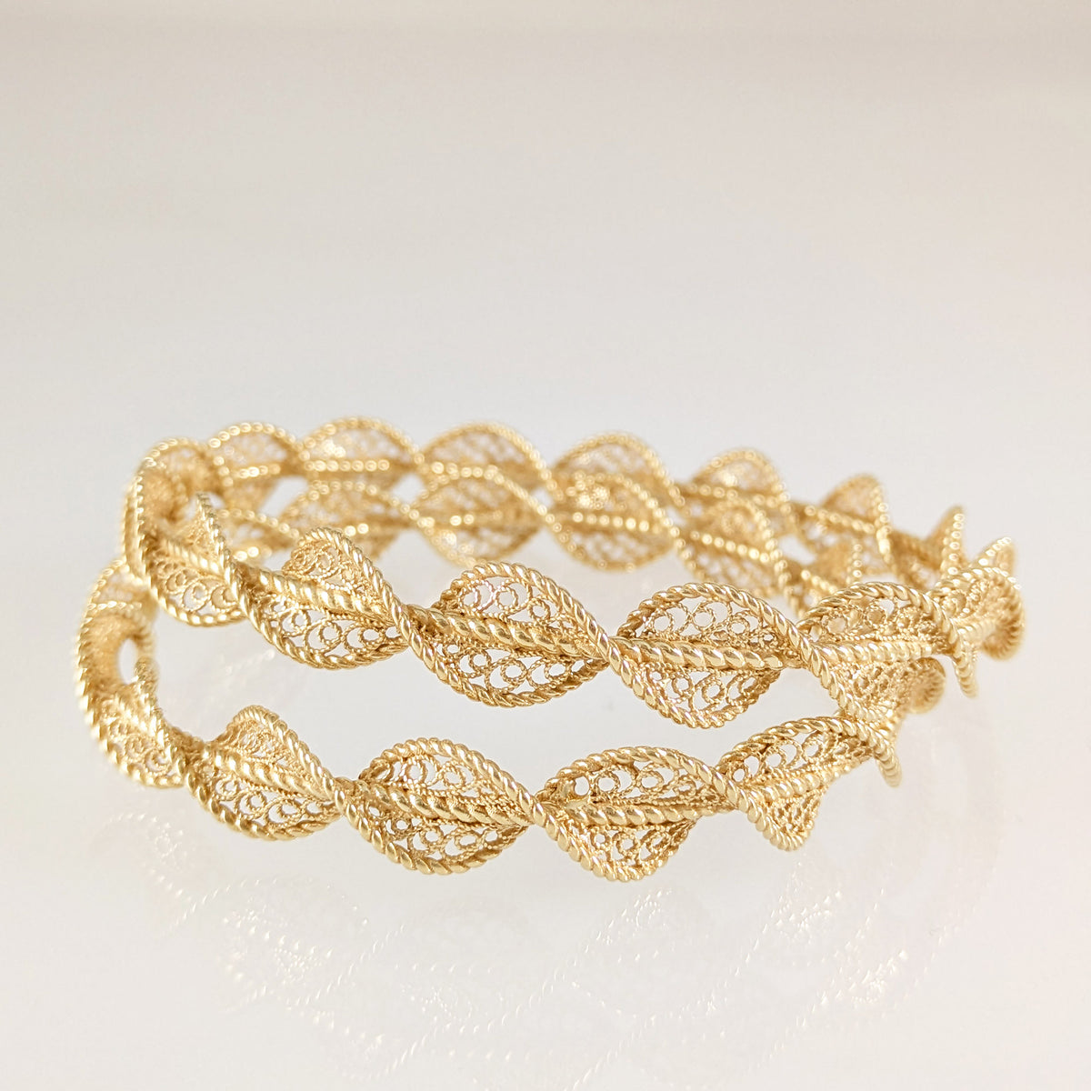 Twisted Filigree Bracelet Turkish Spiral Bangle Elegant Statement Bracelet