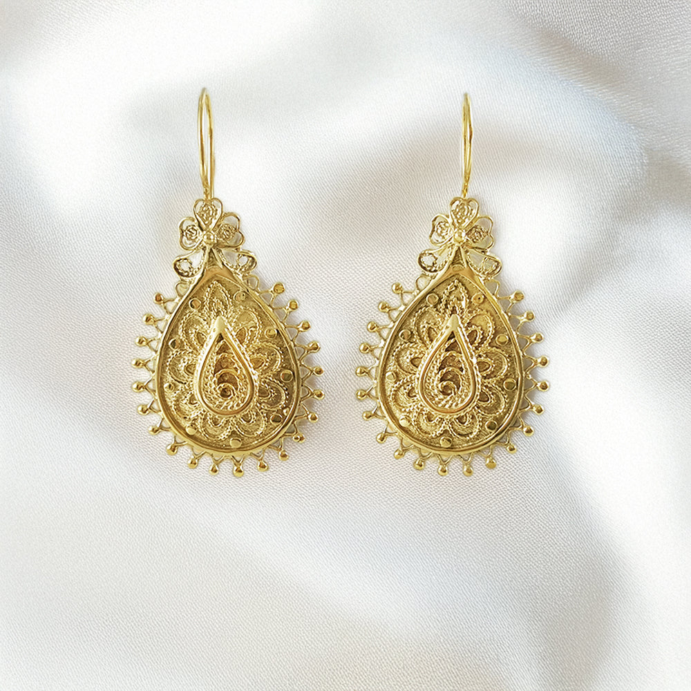 Etruscan Filigree Drop Earrings