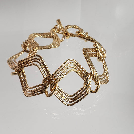 Diamond Link Bracelet with Toggle clasp - TurkishBling