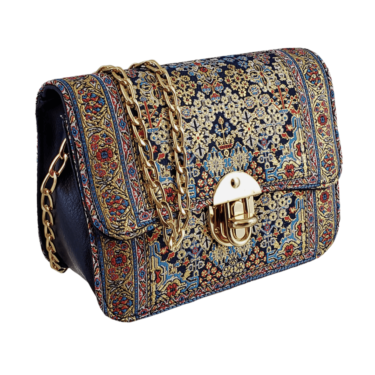 Turkish Tapestry Shoulder Bag with Chain Strap - TurkishBling