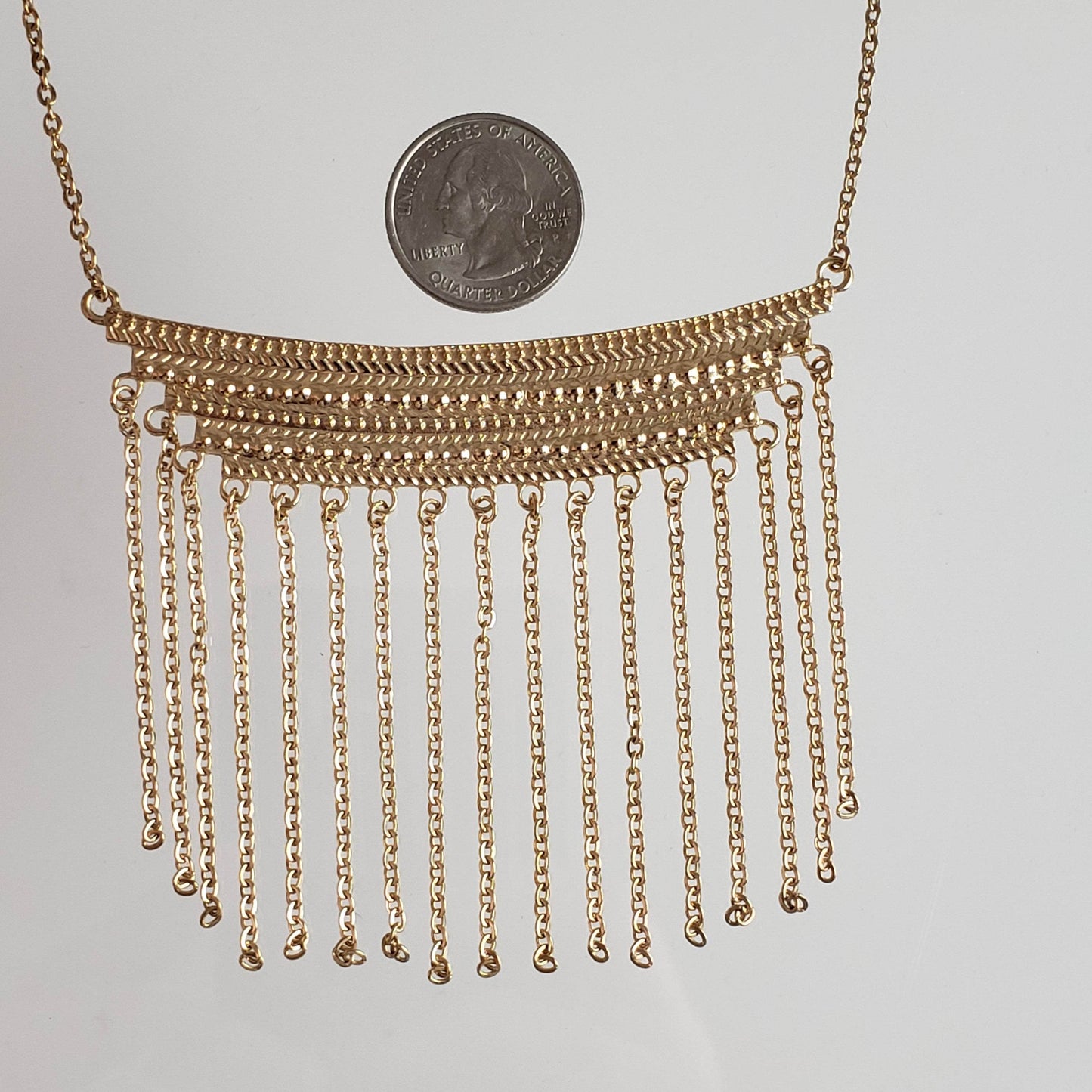 Cleopatra Collection Fringe Chain Necklace - TurkishBling