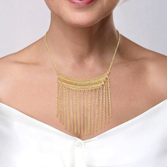 Cleopatra Collection Fringe Chain Necklace