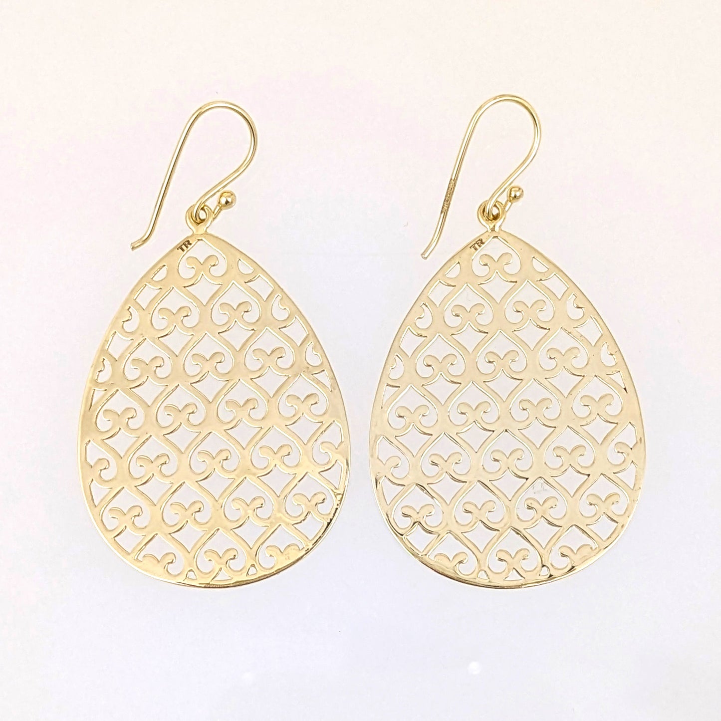 Textured Teardrop Drop Earrings