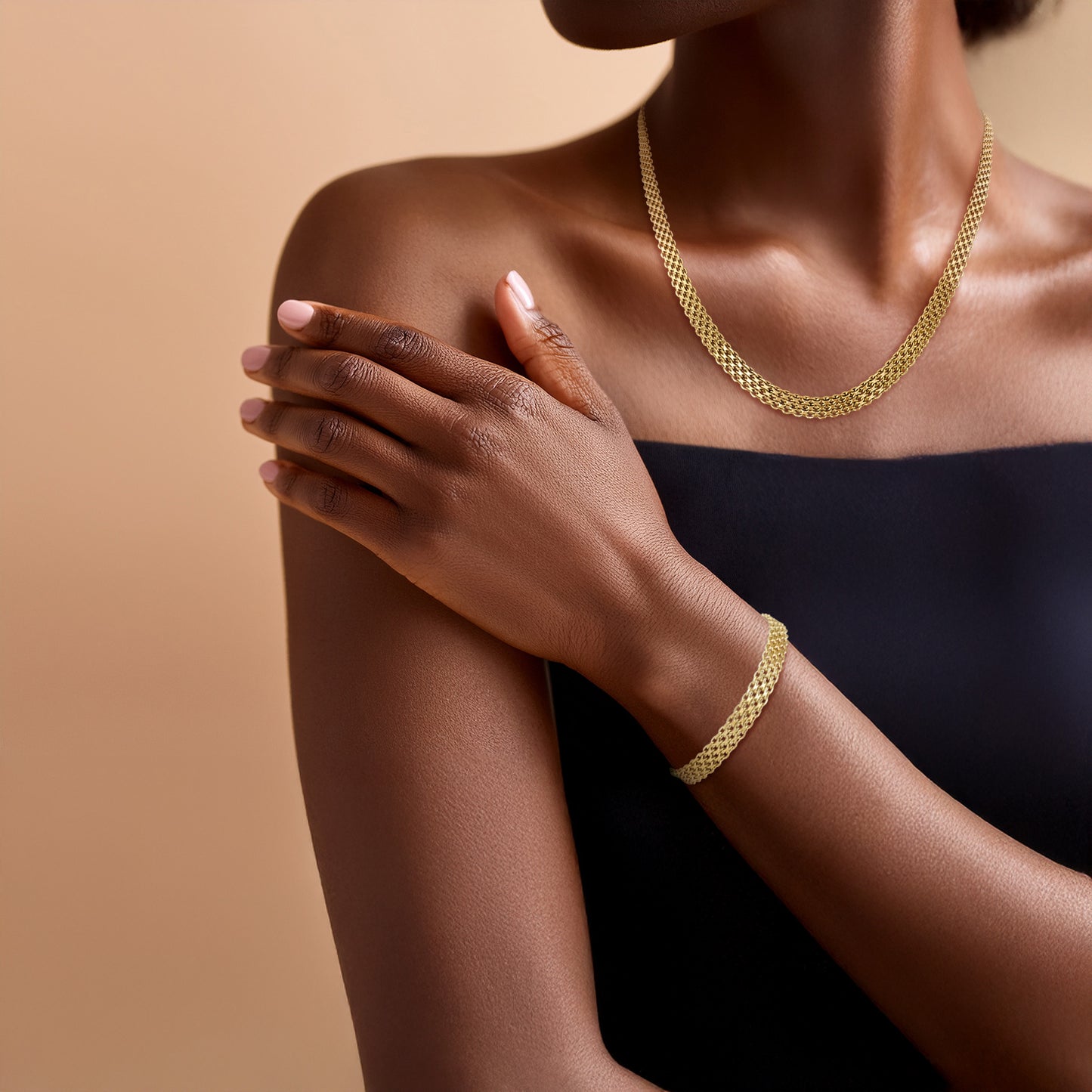 Bismark Woven Bracelet with Adjustable Extension 7in+1in - 4 row