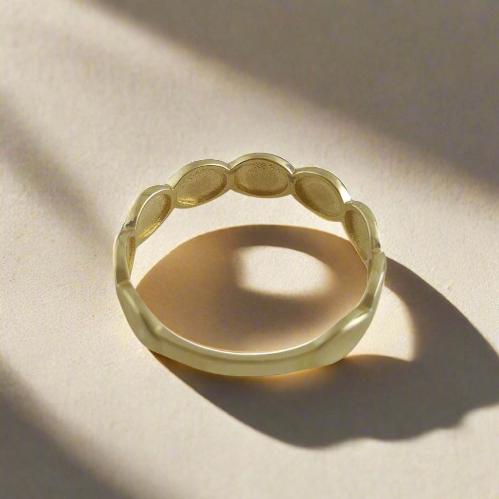 Gold Buble Ring - 10k,14k,18k - TurkishBling