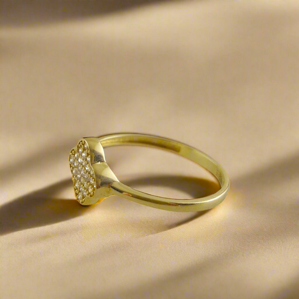 Gold Ring with Stone Accent - 10k,14k,18k