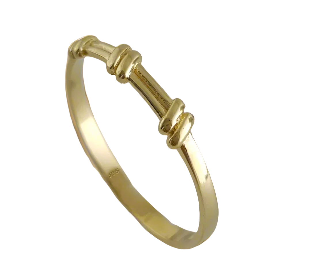 Minimalist Braid Gold Ring - 10k,14k,18k