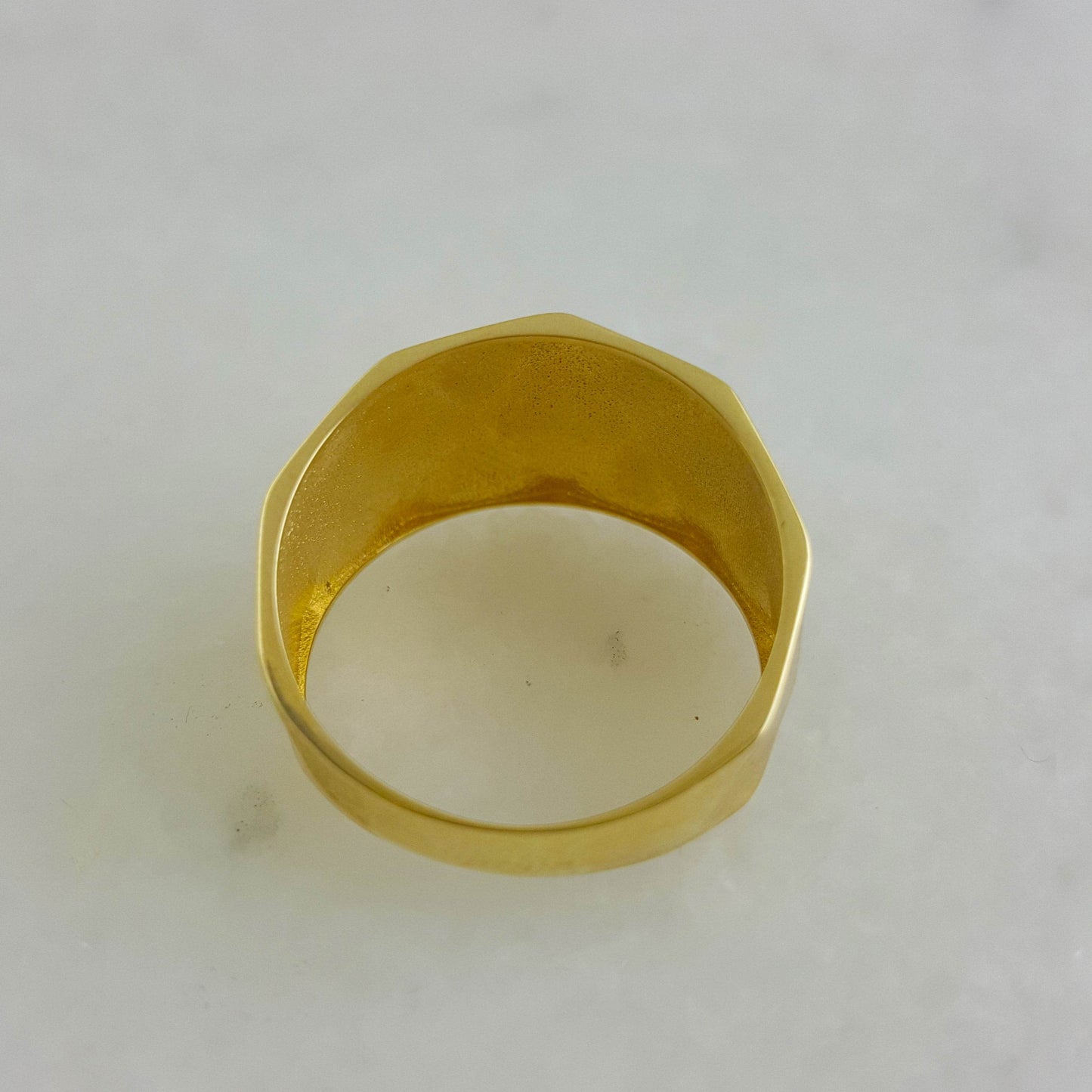 Gold Facetted High Polish Ring - 18k, 14k, 10k - TurkishBling