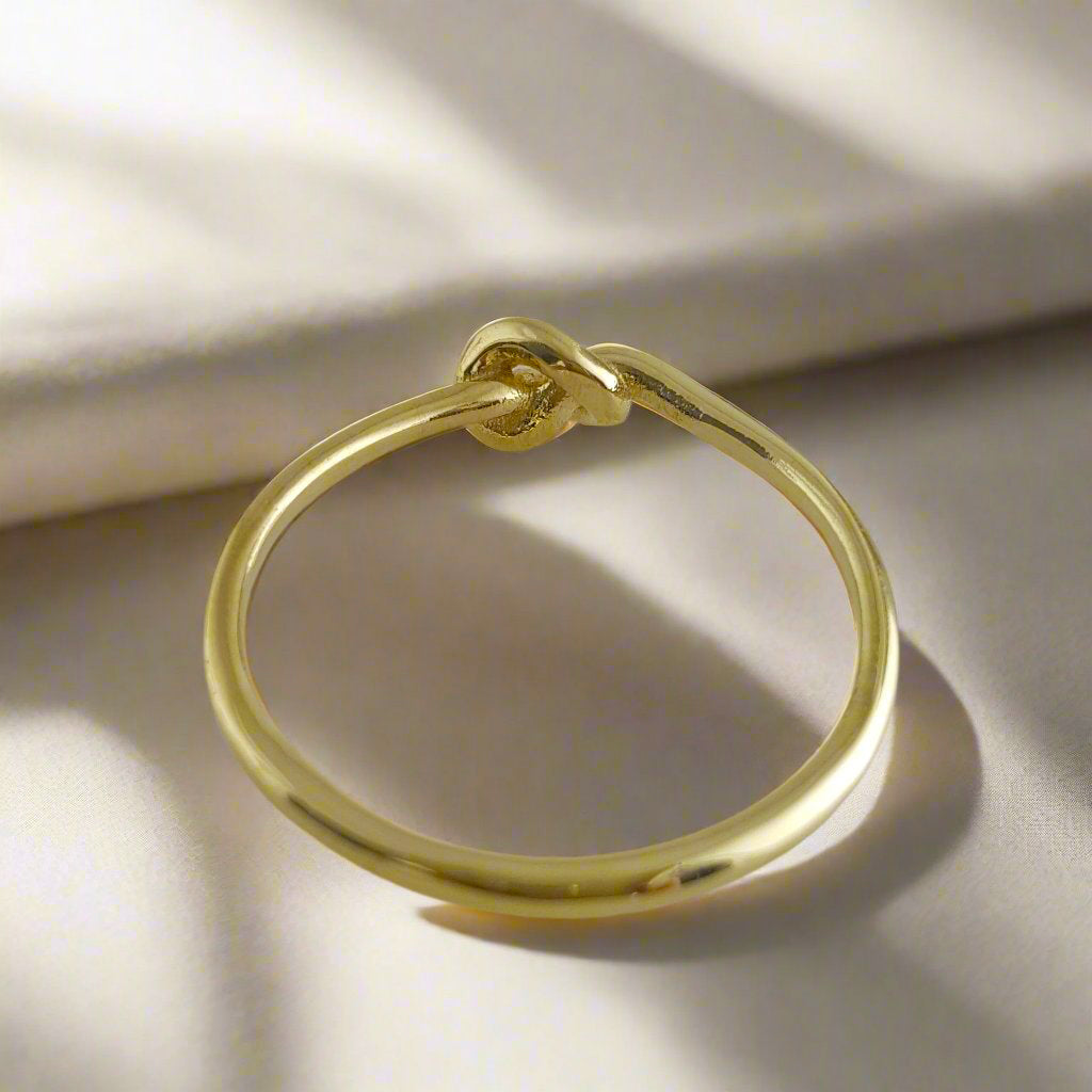 Minimalist Knot Gold Ring - 10k,14k,18k