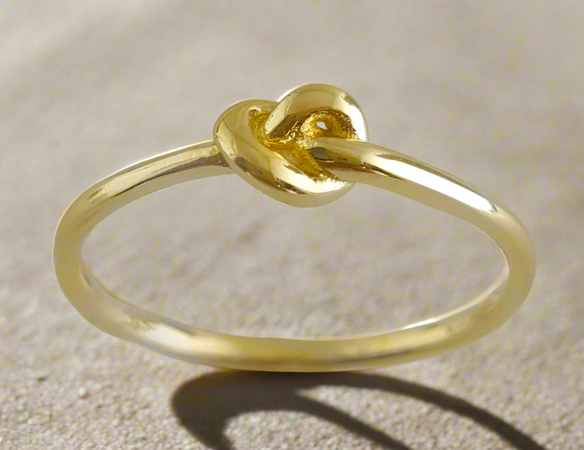 Minimalist Knot Gold Ring - 10k,14k,18k