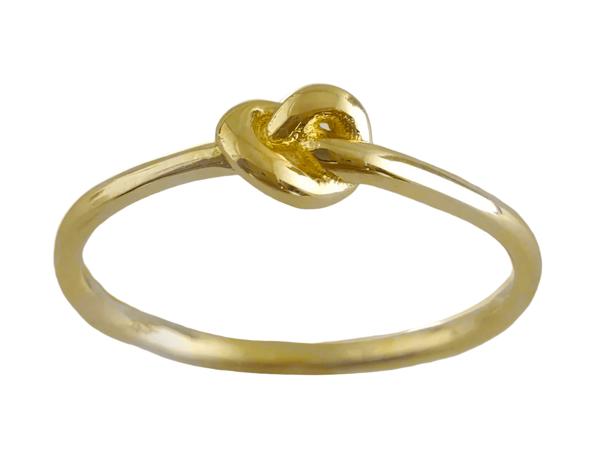 Minimalist Knot Gold Ring - 10k,14k,18k - TurkishBling