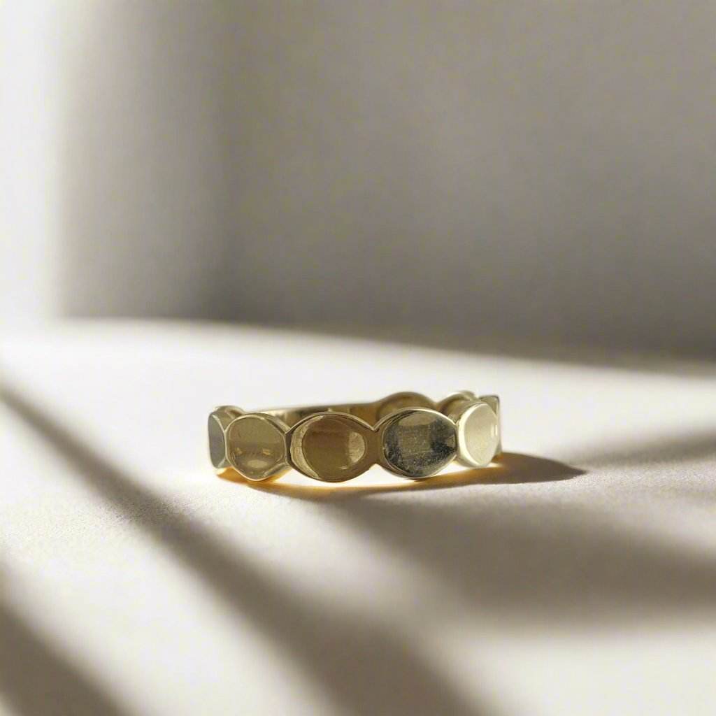 Gold Buble Ring - 10k,14k,18k - TurkishBling