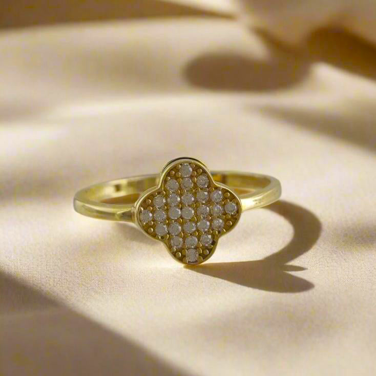 Gold Ring with Stone Accent - 10k,14k,18k