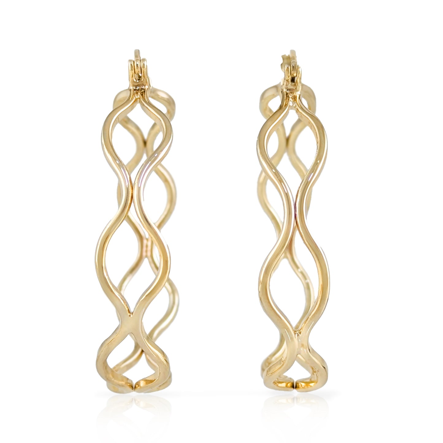 Wavy Hoop Earrings – Bold Sculptural Design