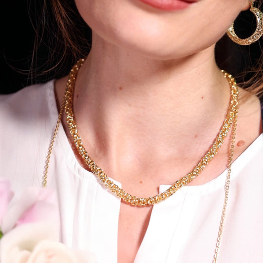 Timeless Classic Byzantine Necklace Lobster Claw Clasp - 5.5mm Gauge