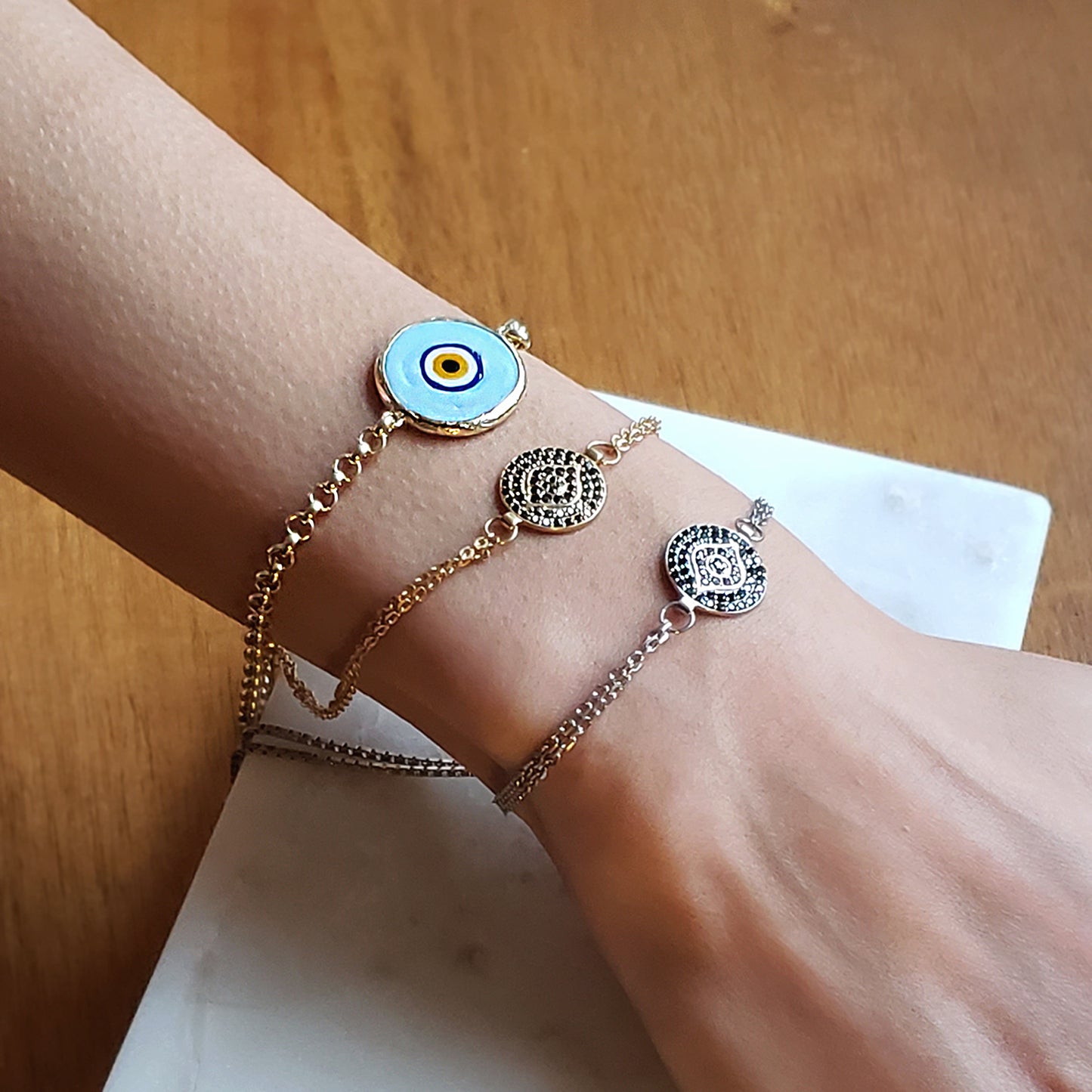 Evil Eye Multi-gem Bracelet