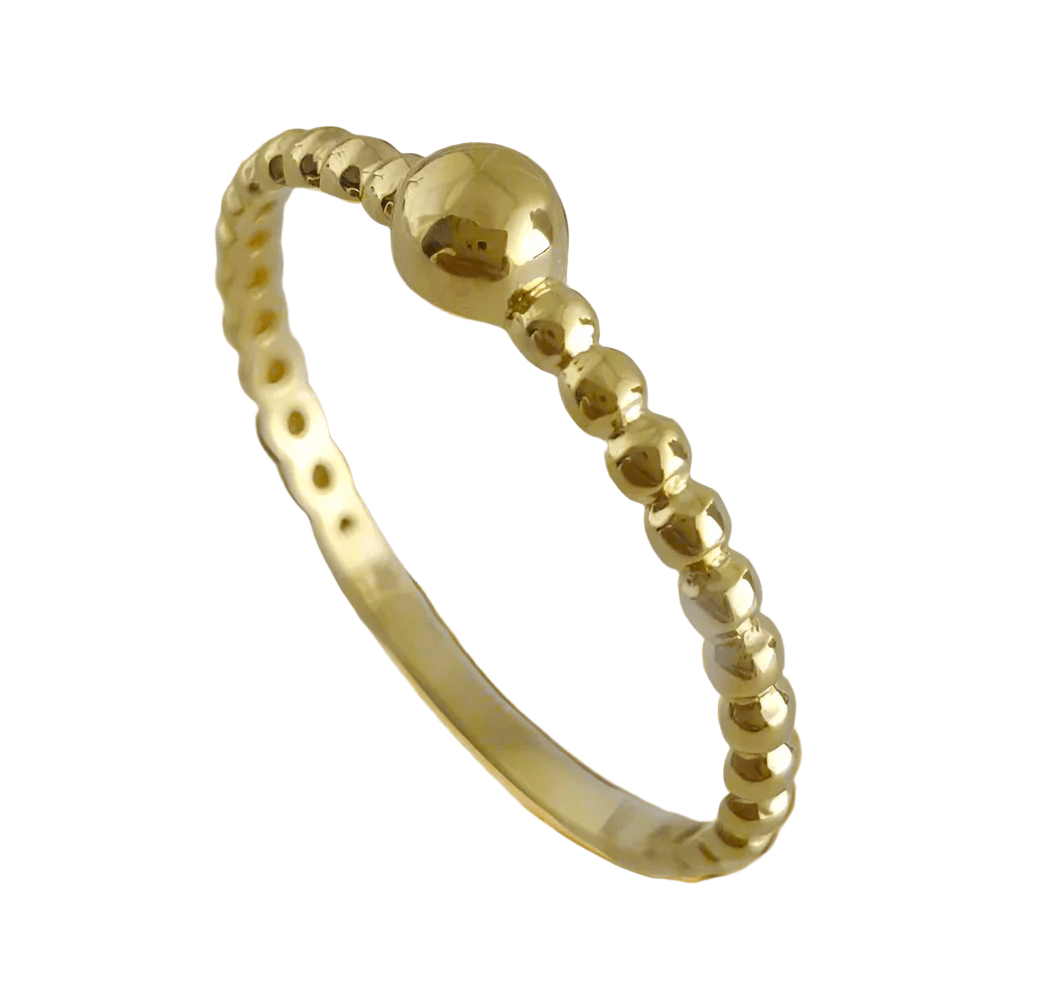 Milgrain Gold Ring - 10k,14k,18k - TurkishBling