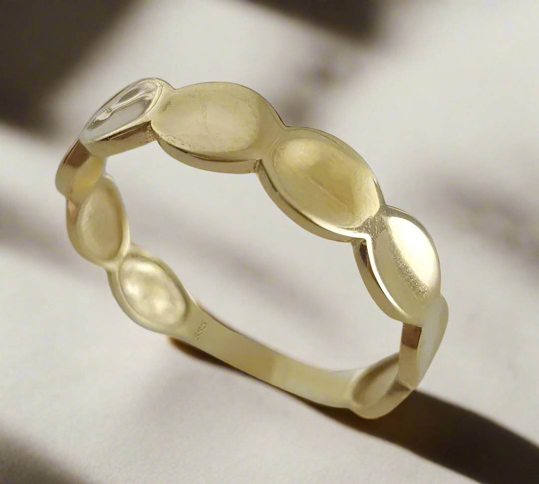 Gold Buble Ring - 10k,14k,18k - TurkishBling