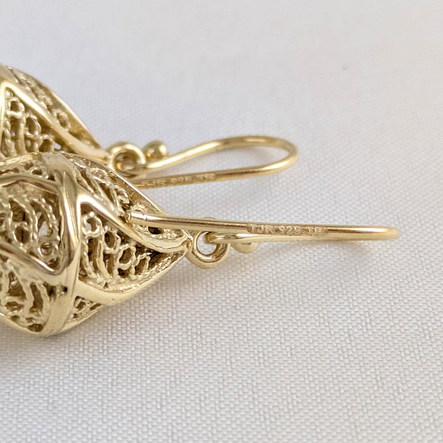 Mesmerizing Gold Nightingale Drop Earrings - TurkishBling