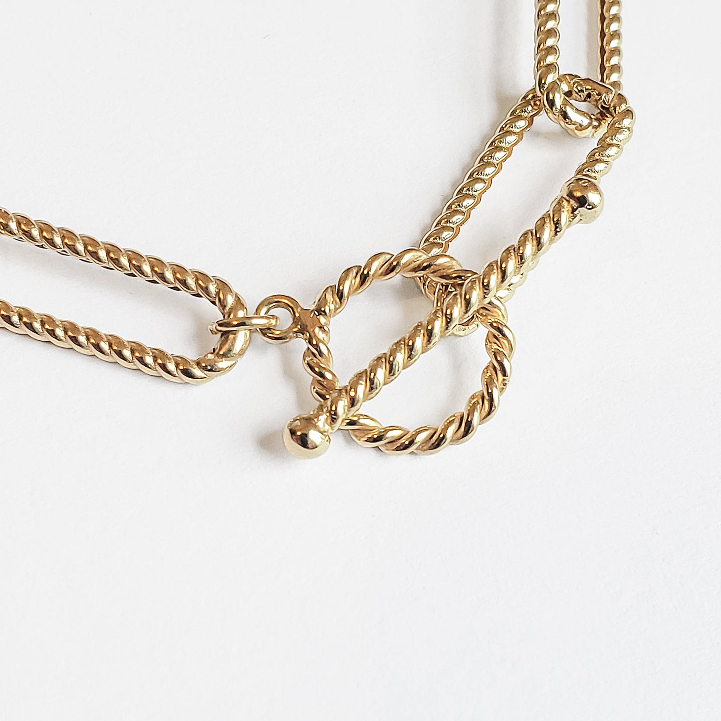 Rope Link Bracelet with Toggle Clasp – 7mm Textured Chain