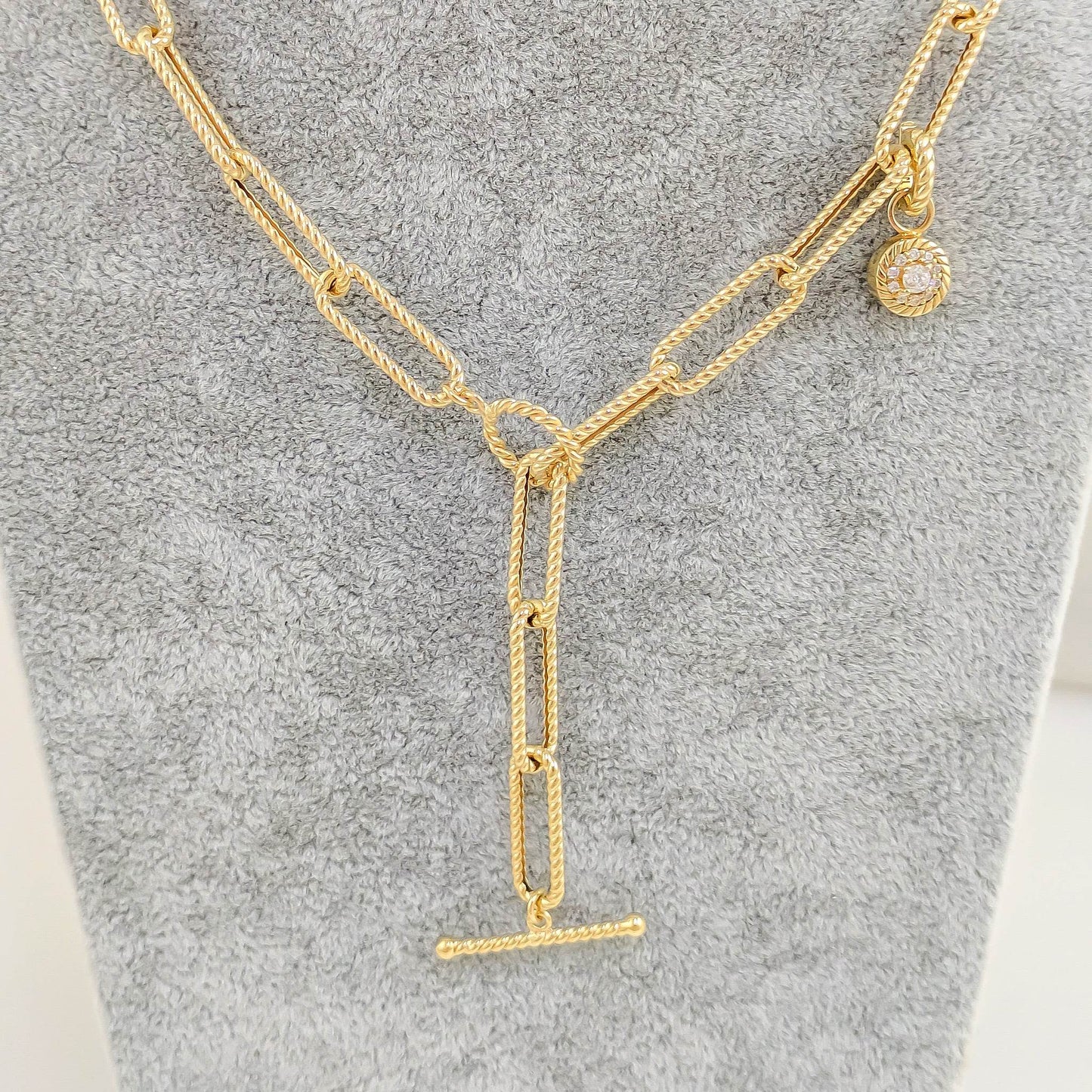 Paperclip Cable Link Necklace with Toggle Clasp – Bold 7mm Design - TurkishBling