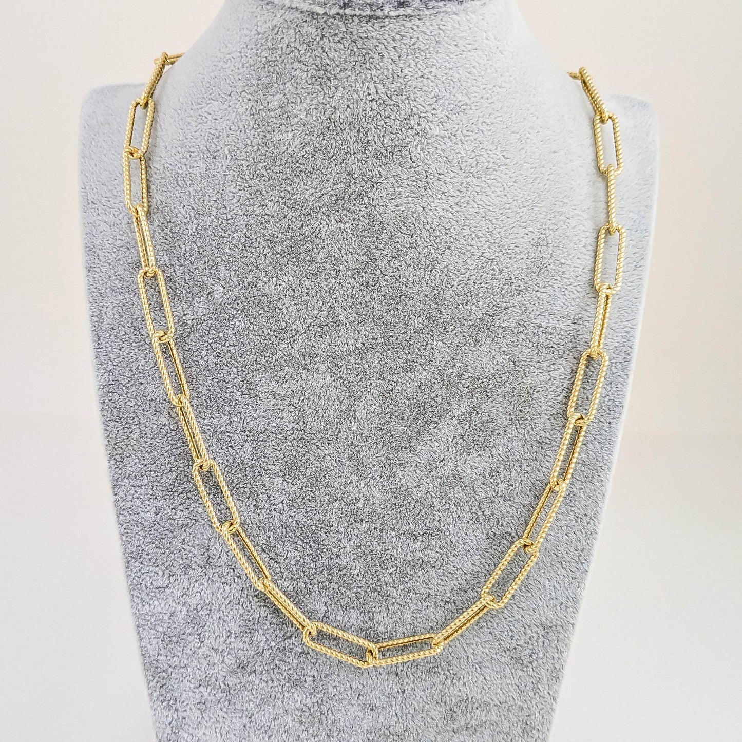 Paperclip Cable Link Necklace with Toggle Clasp – Bold 7mm Design - TurkishBling