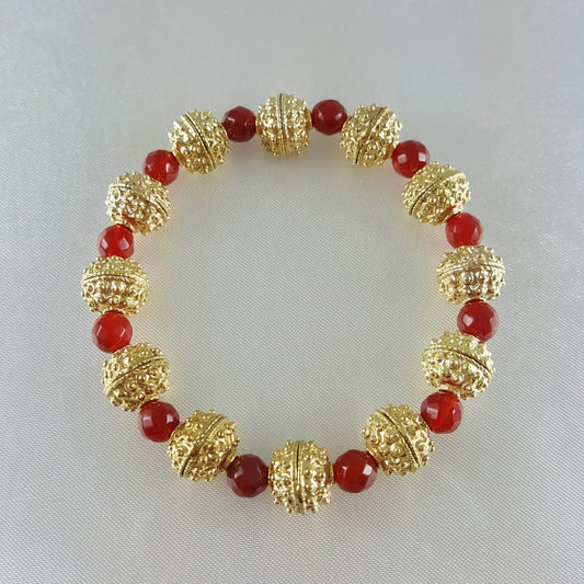 Bronze 18k Bracelet Gemstone & Filigree Bracelet Gold Embraced - TurkishBling