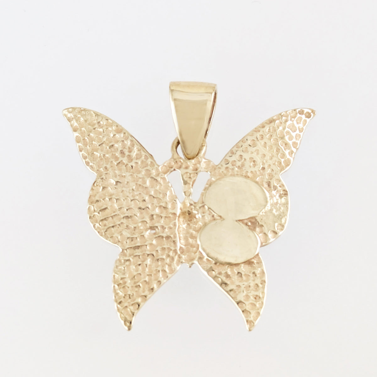 Textured Butterfly Pendant with Sculpted Wing Details