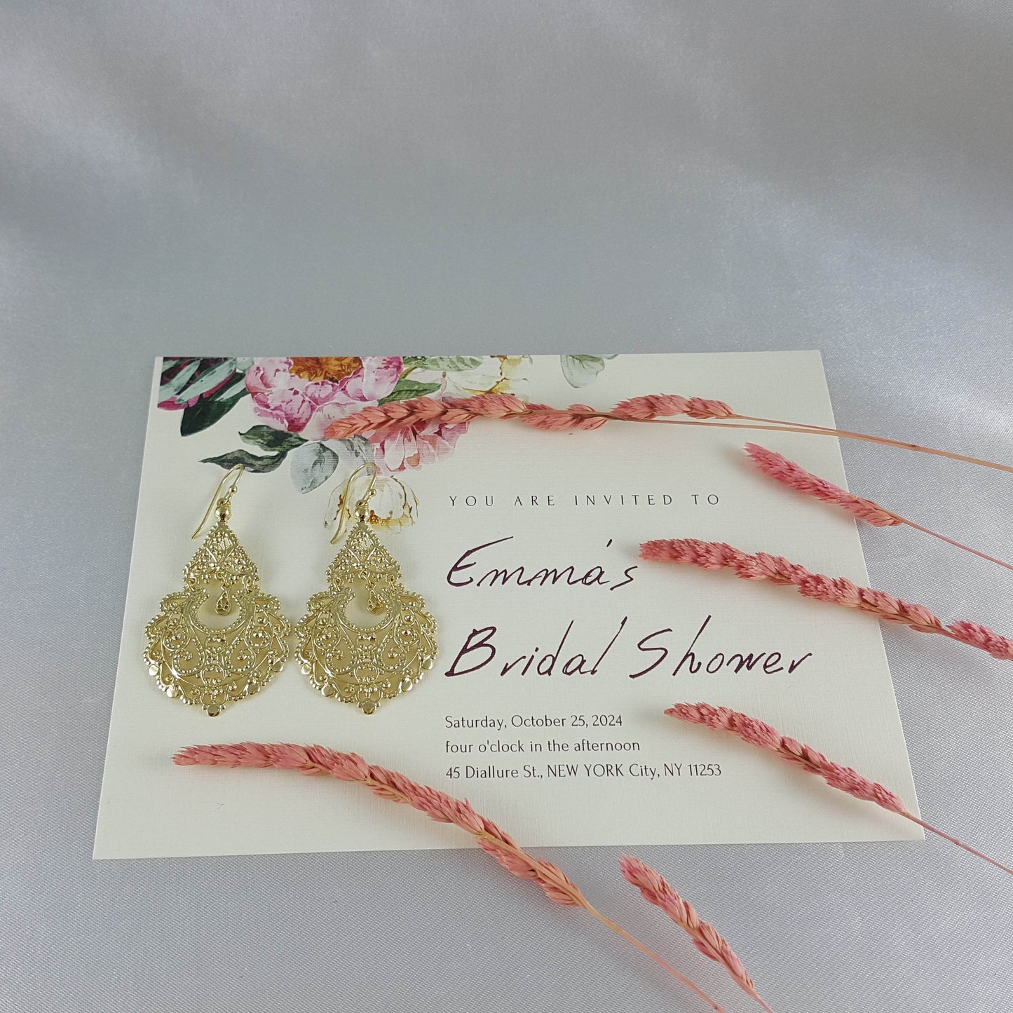 Gold Filigree Chandelier Earrings – Vintage-Inspired Statement Dangle Earrings - TurkishBling