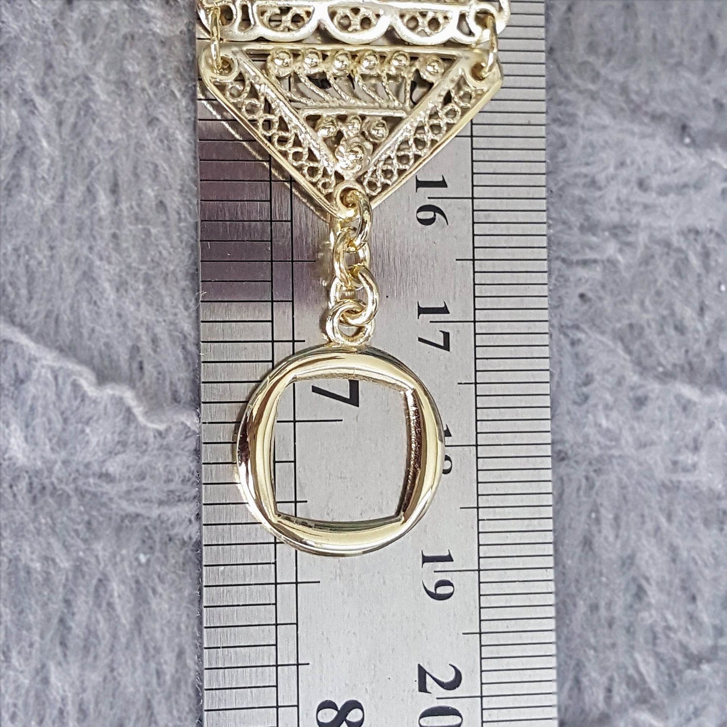 Statement Filigree Panel Bracelet with Toggle Clasp - TurkishBling