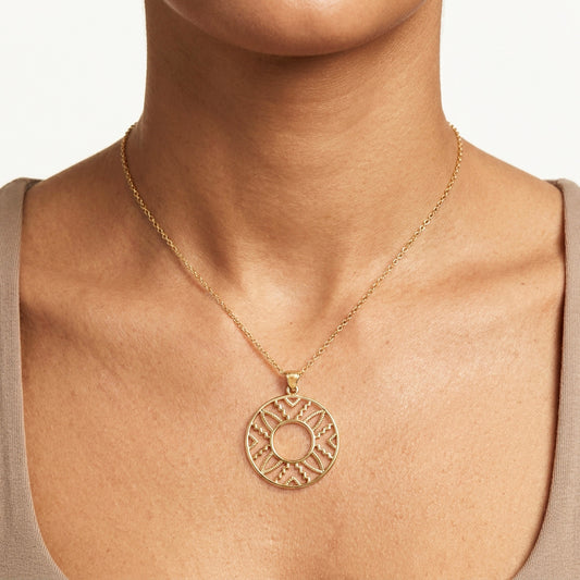 Geometric Circle Pendant Charm