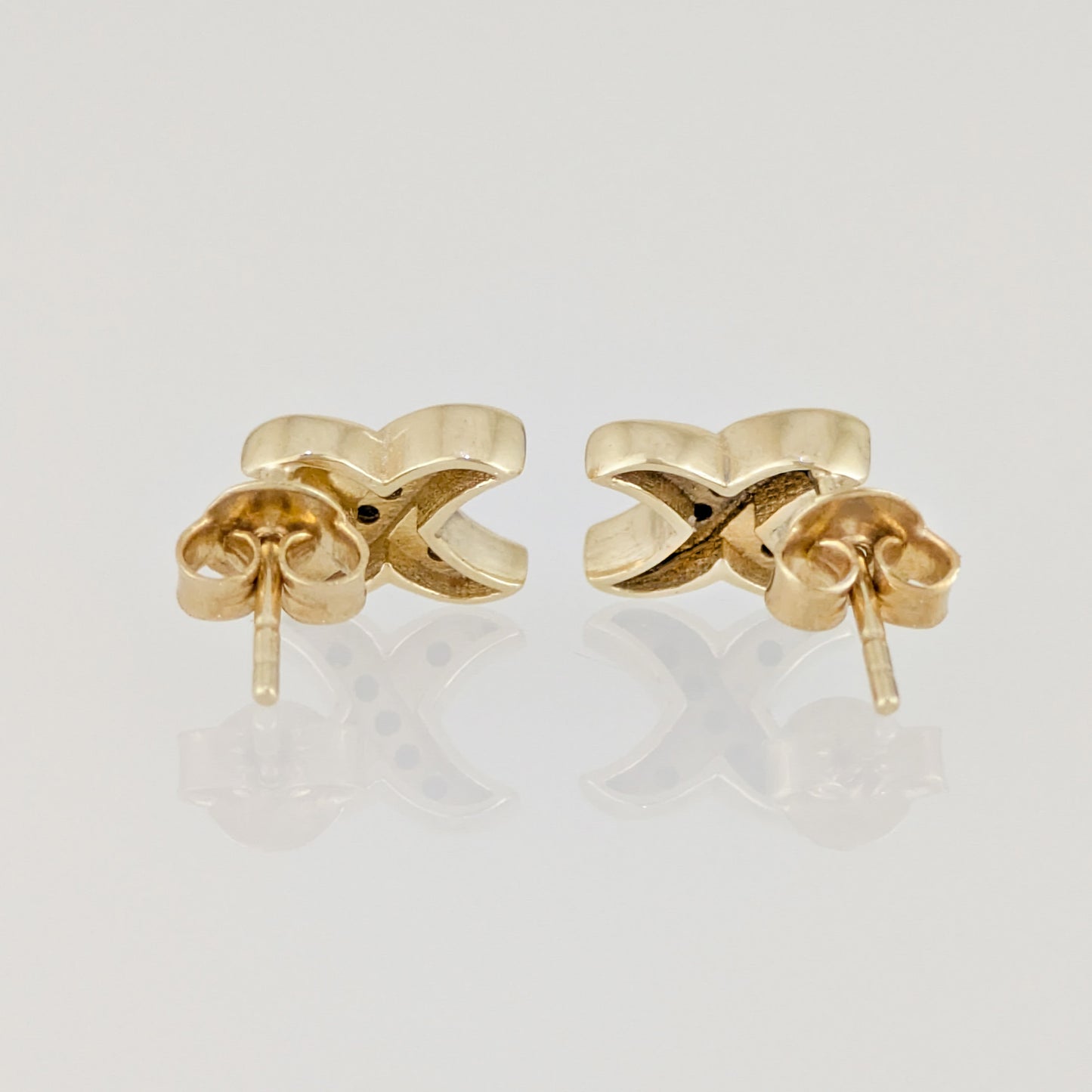 Black Spinel X Stud Earrings