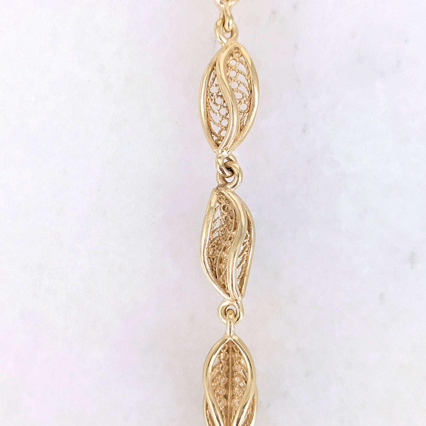 Filigree Link Bracelet Adjustable