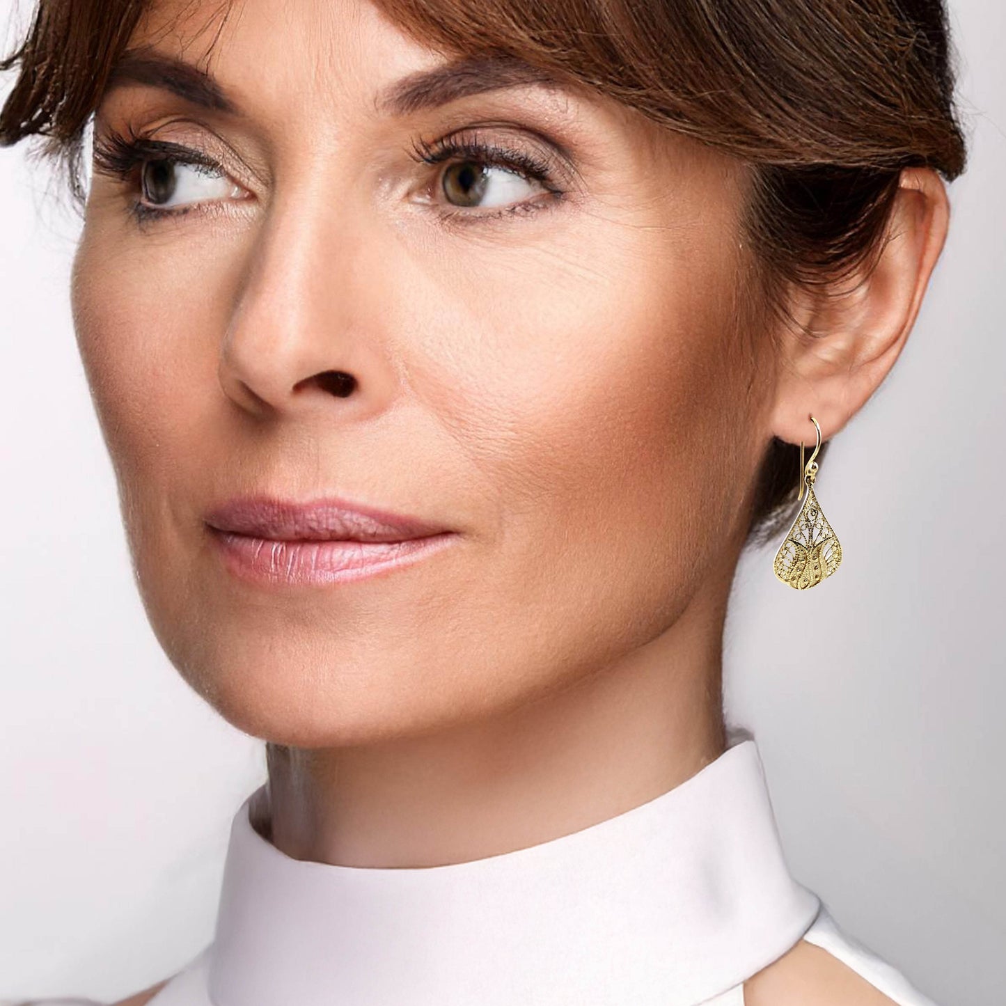 Filigree Teardrop Earrings – Lightweight and Elegant - TurkishBling