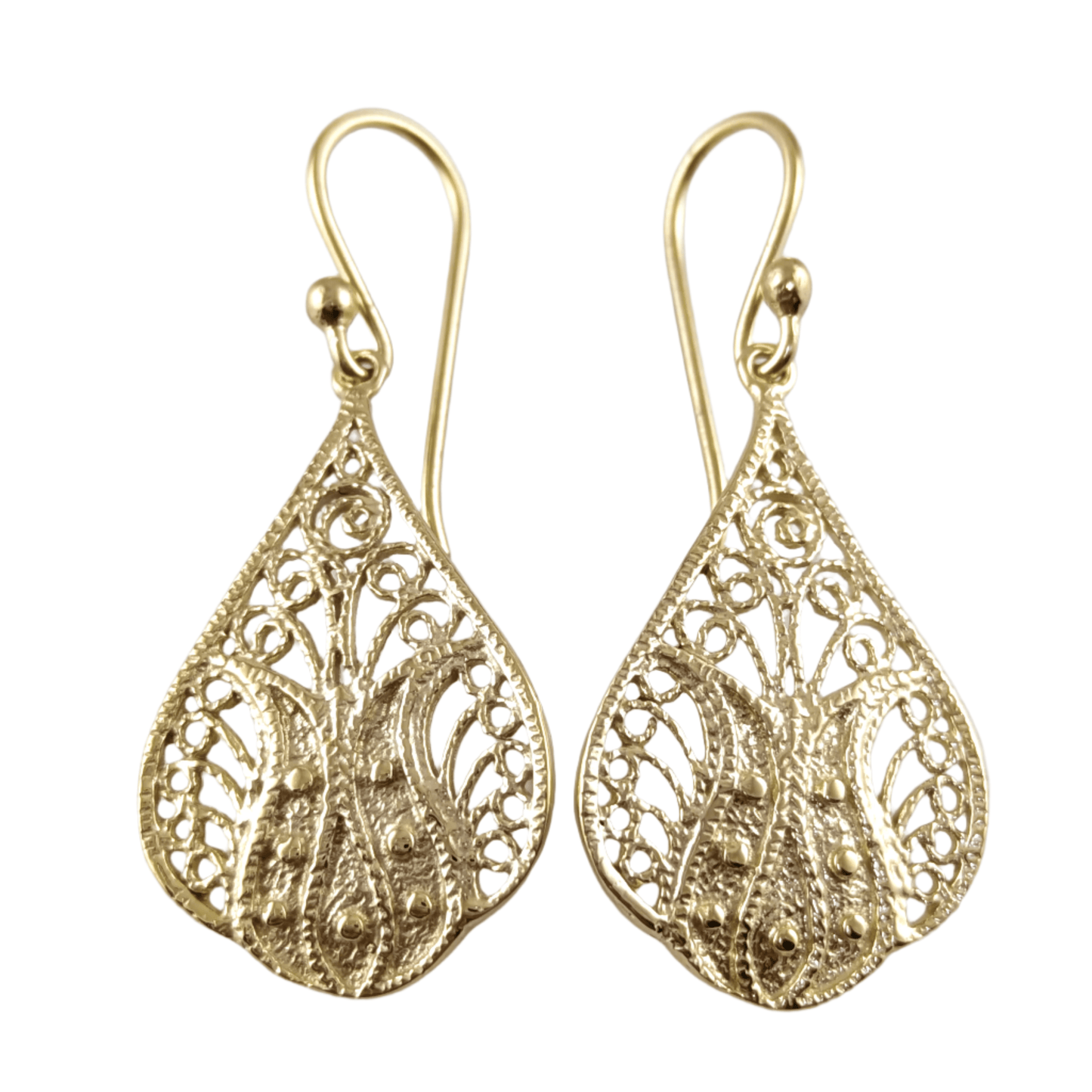 Filigree Teardrop Earrings – Lightweight and Elegant - TurkishBling