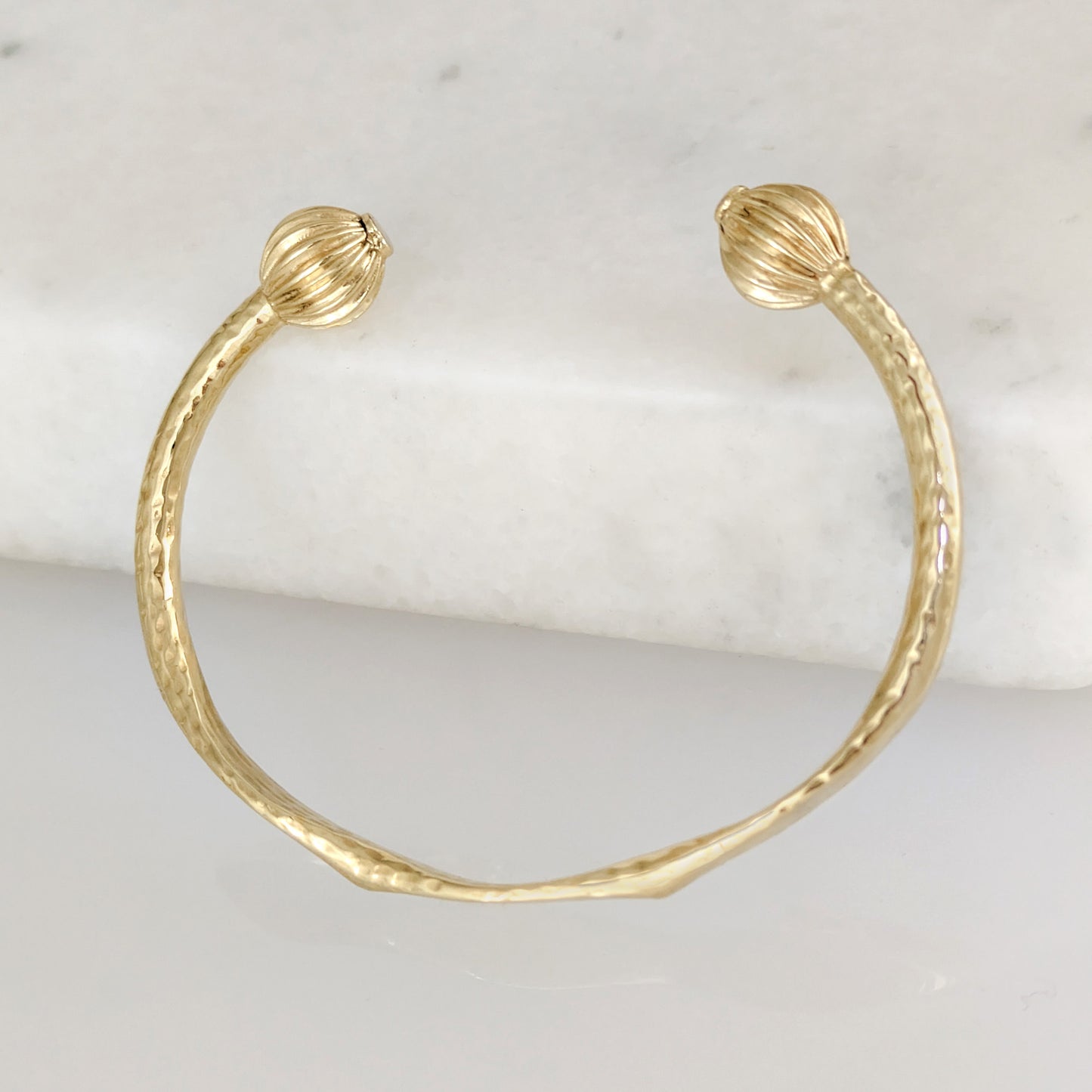 Hammered Open Cuff Bracelet