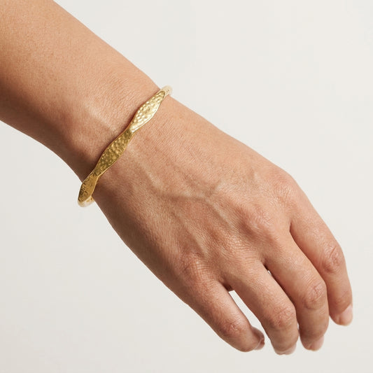 Hammered Open Cuff Bracelet