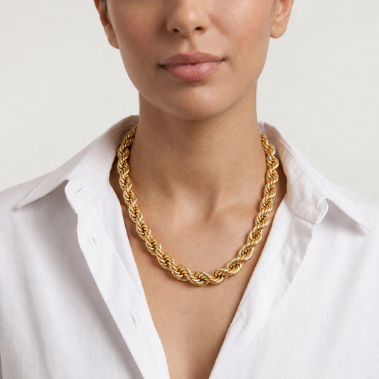 Bold Rope Chain Necklace - 10mm gauge