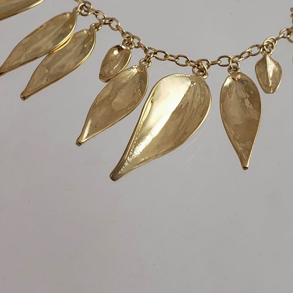Leaf Charm Bracelet with Lobster claw - TurkishBling
