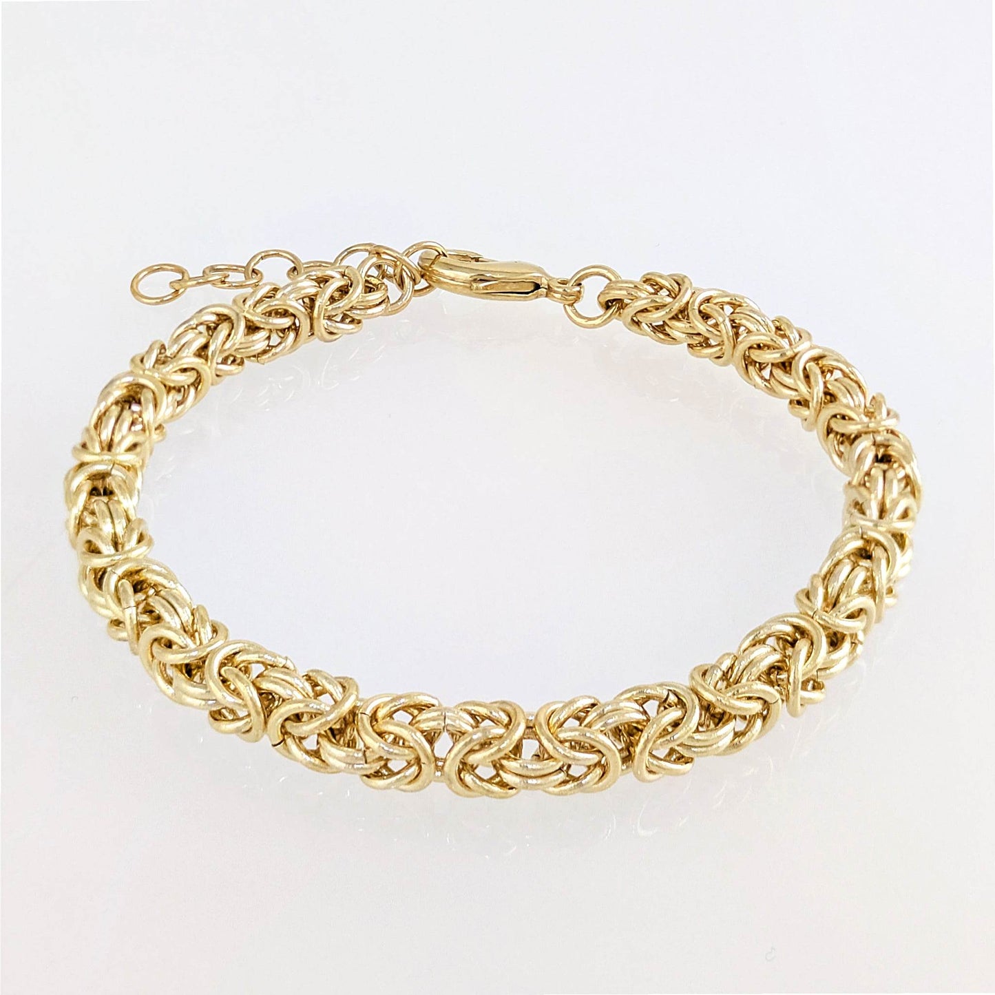 Gold Byzantine Chain Bracelet – Artisan Design, Statement Gold Jewelry with Adjustable Length - TurkishBling