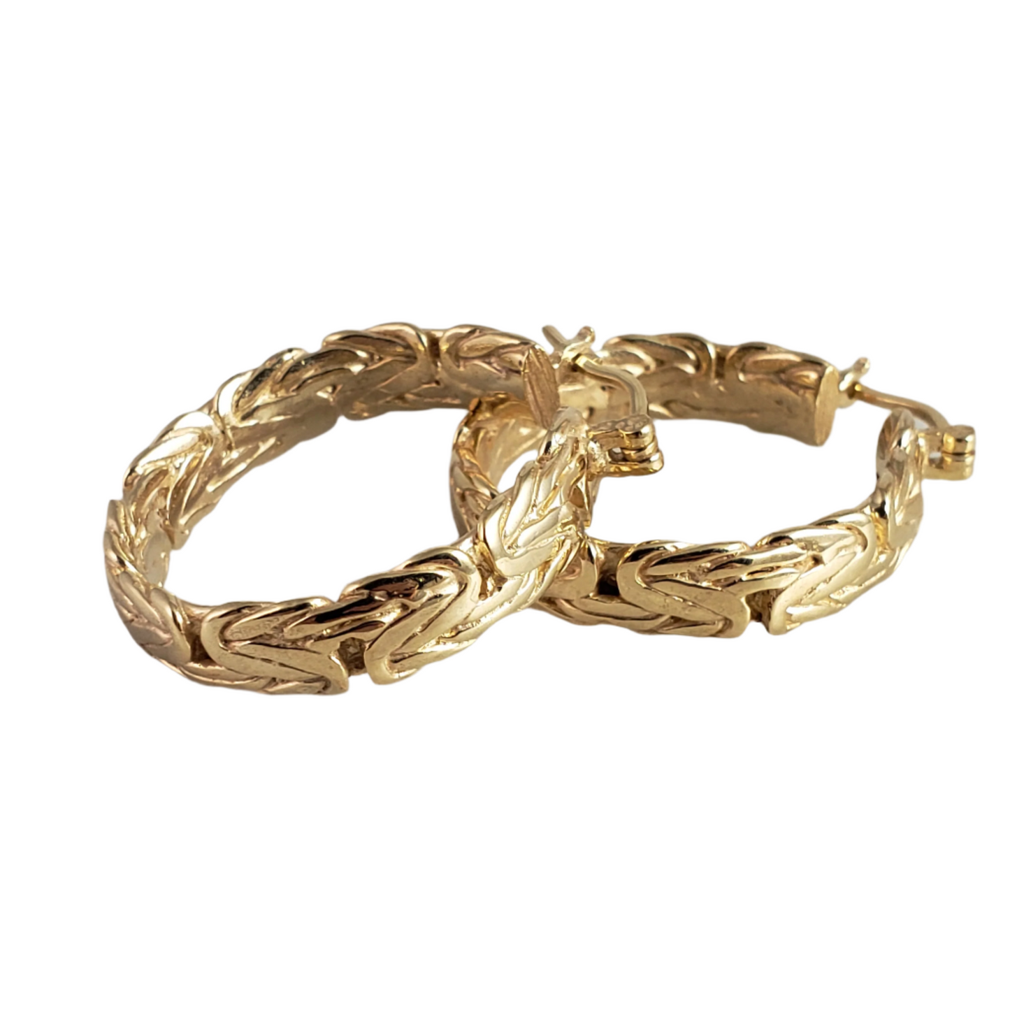Byzantine Hoop Earrings with Woven Detail