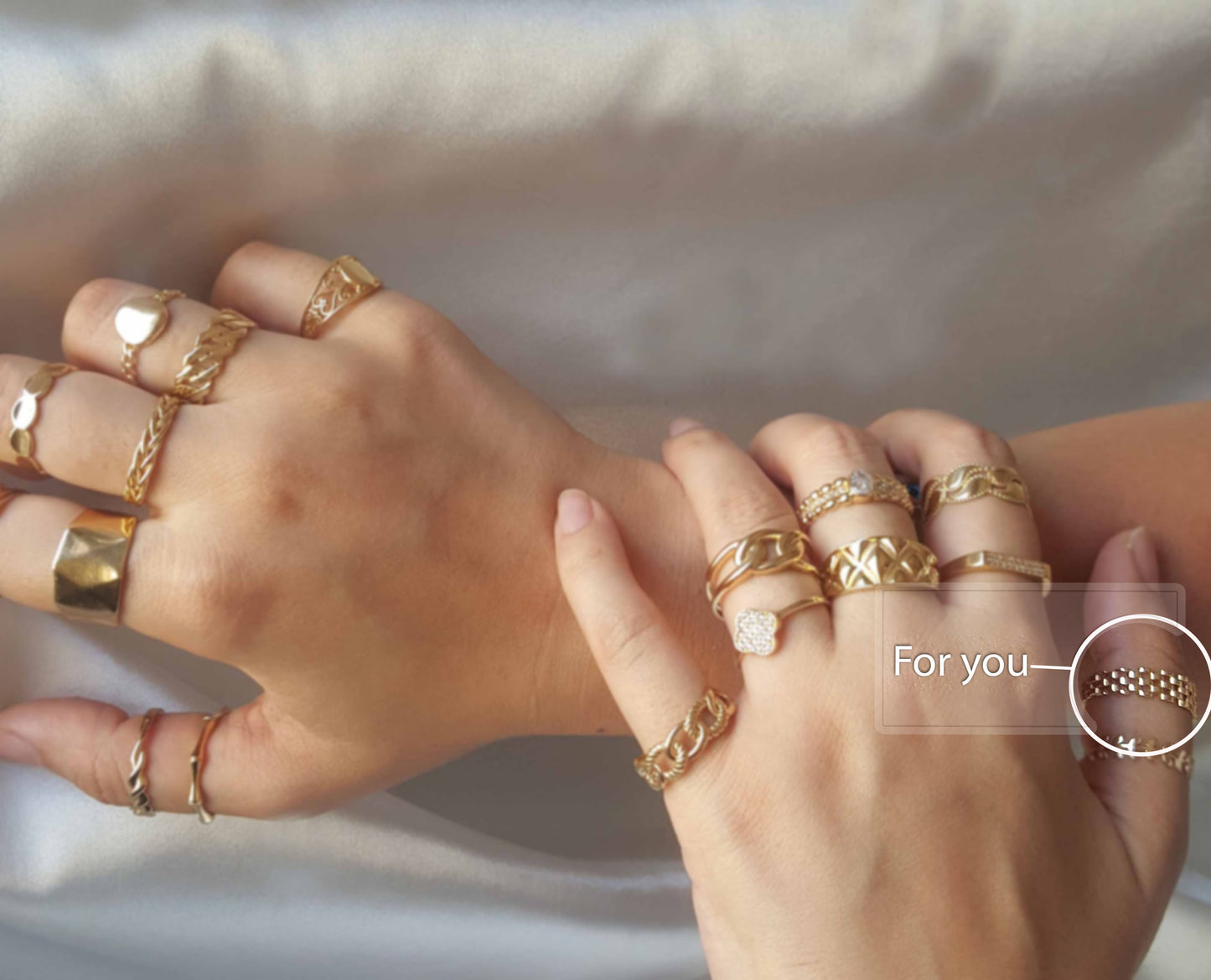 Panther Link Gold Ring - 10k-14k-18k