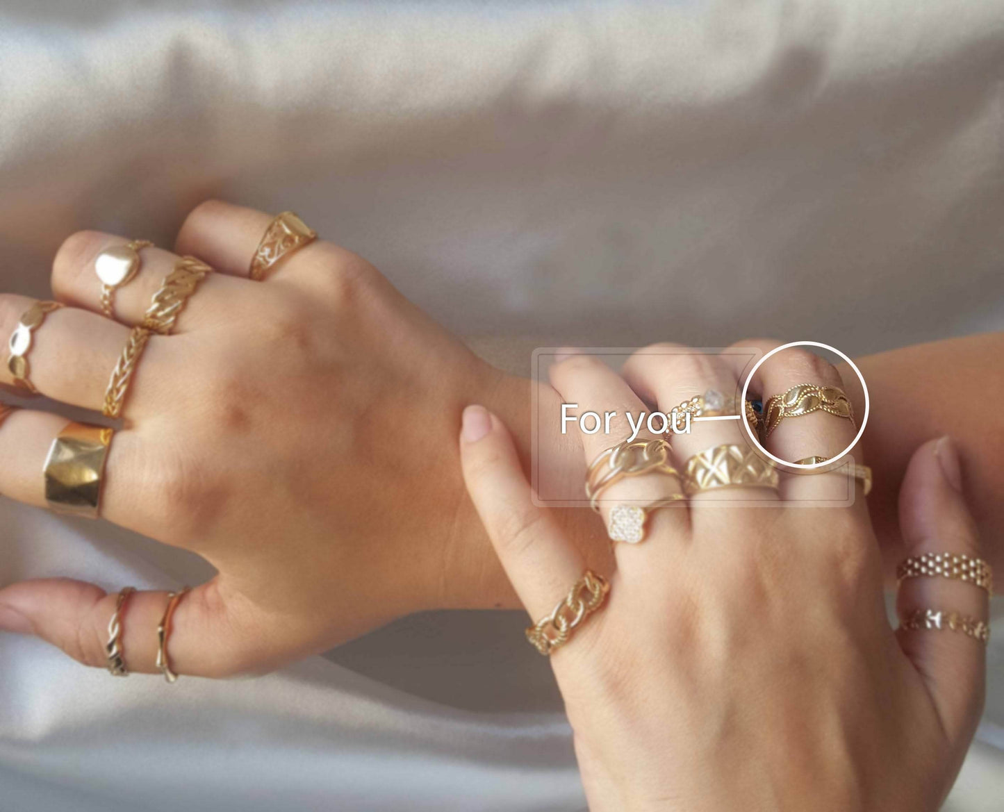 Gold Paisley Ring - 10k, 14k, 18k - TurkishBling