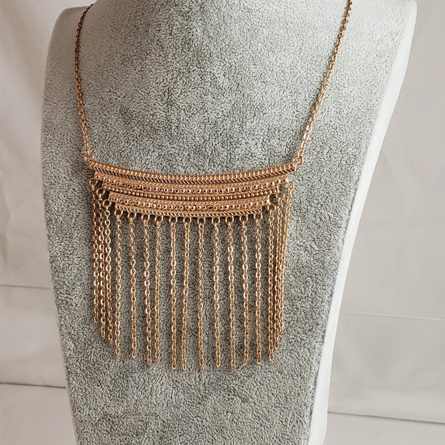 Cleopatra Collection Fringe Chain Necklace