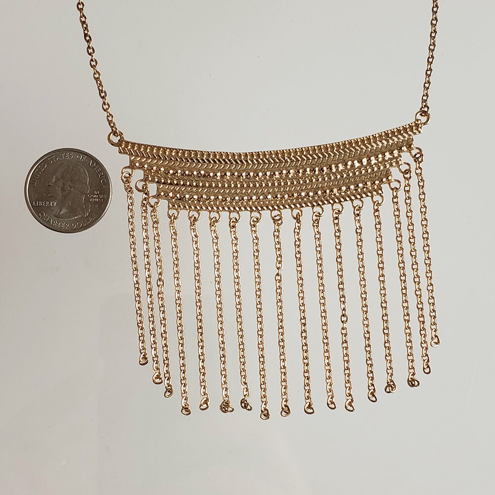 Cleopatra Collection Fringe Chain Necklace