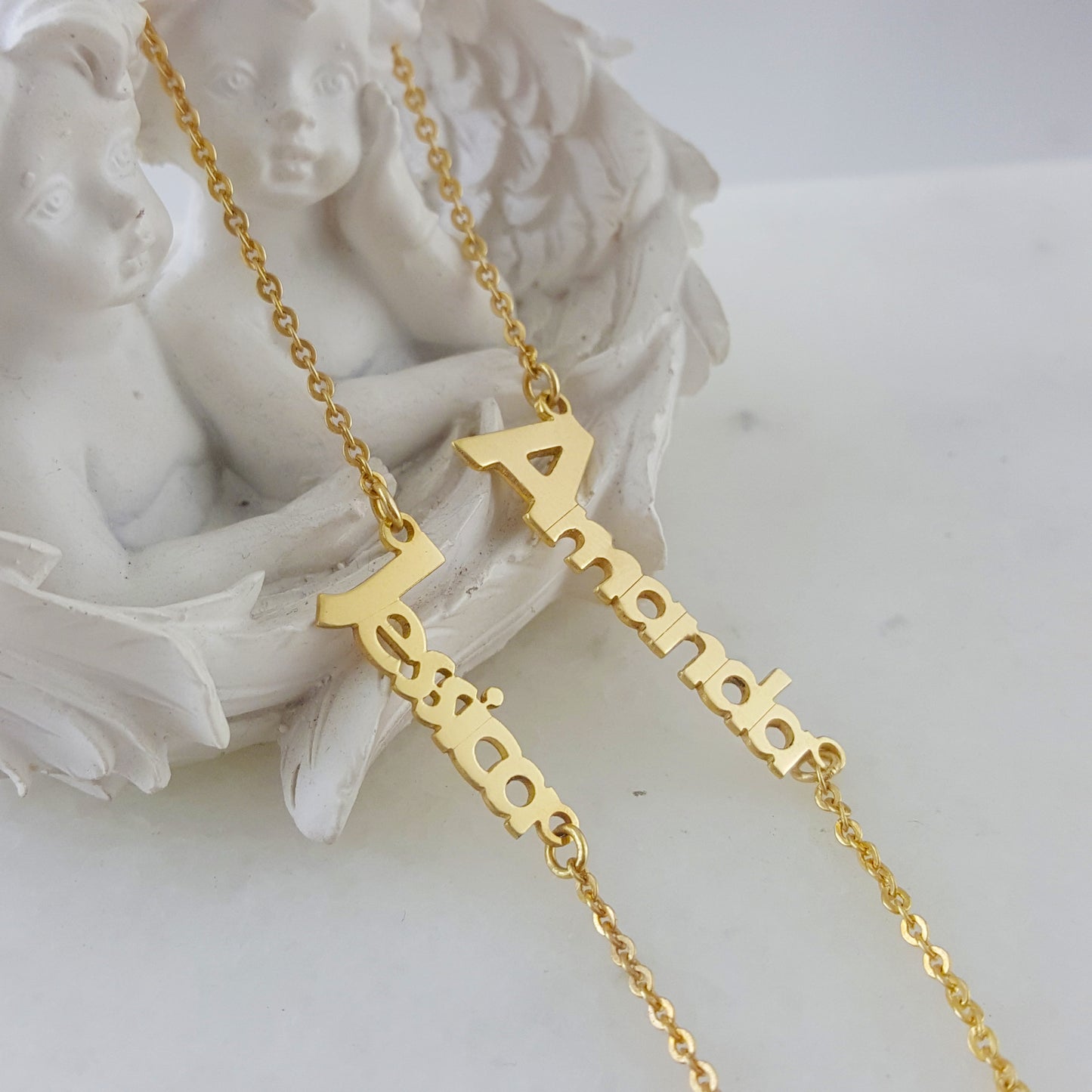 Custom Gold Name Necklace - Personalized Necklace, Nameplate Necklace, Sister Birthday Gift