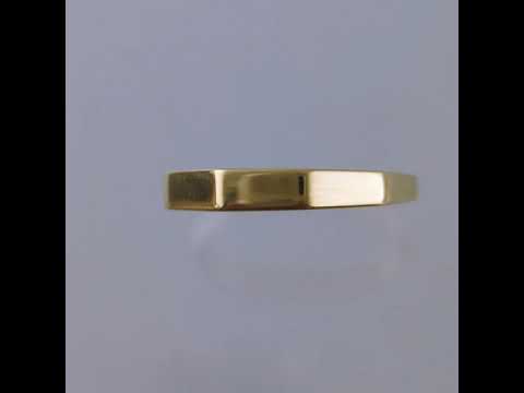 Facetted Narrow Bolt Gold Ring - 10k-14k-18k