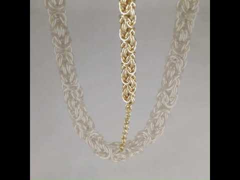 Bold Byzantine Chain Necklace – 10mm Unisex Statement with Adjustable Fit