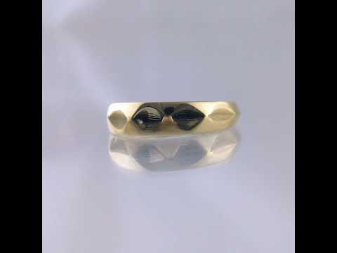 Facetted Dome Gold Ring - 18k,14k,10k