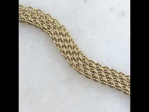 Multi-Strand Woven Bismark Necklace with Adjustable Extension 16in. +2 in- 4row